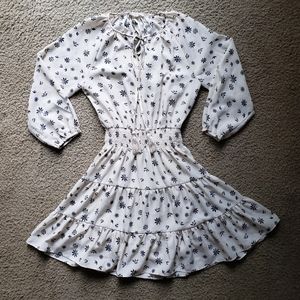 ENTRO Floral Ruffle Mini Dress